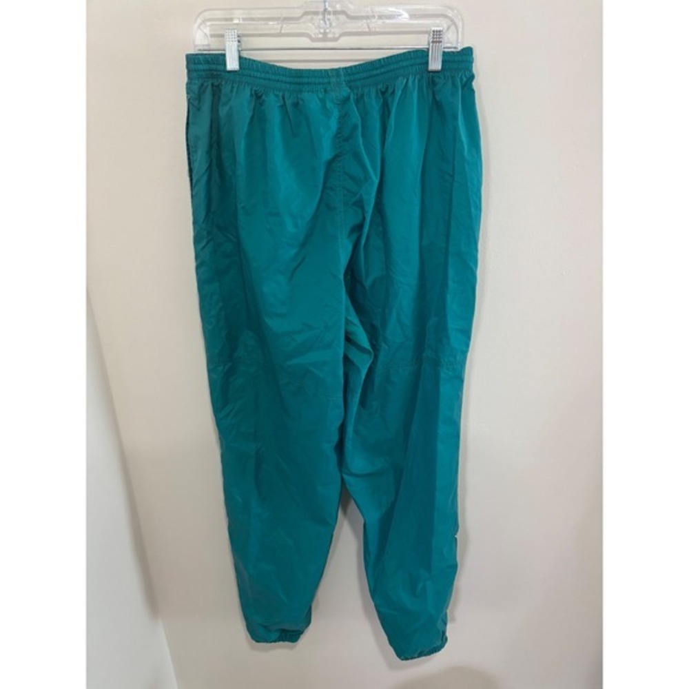 Nike Vintage Teal Green Nylon Track Pants Mens Large Windbreaker Swoosh Logo - Picture 10 of 11
